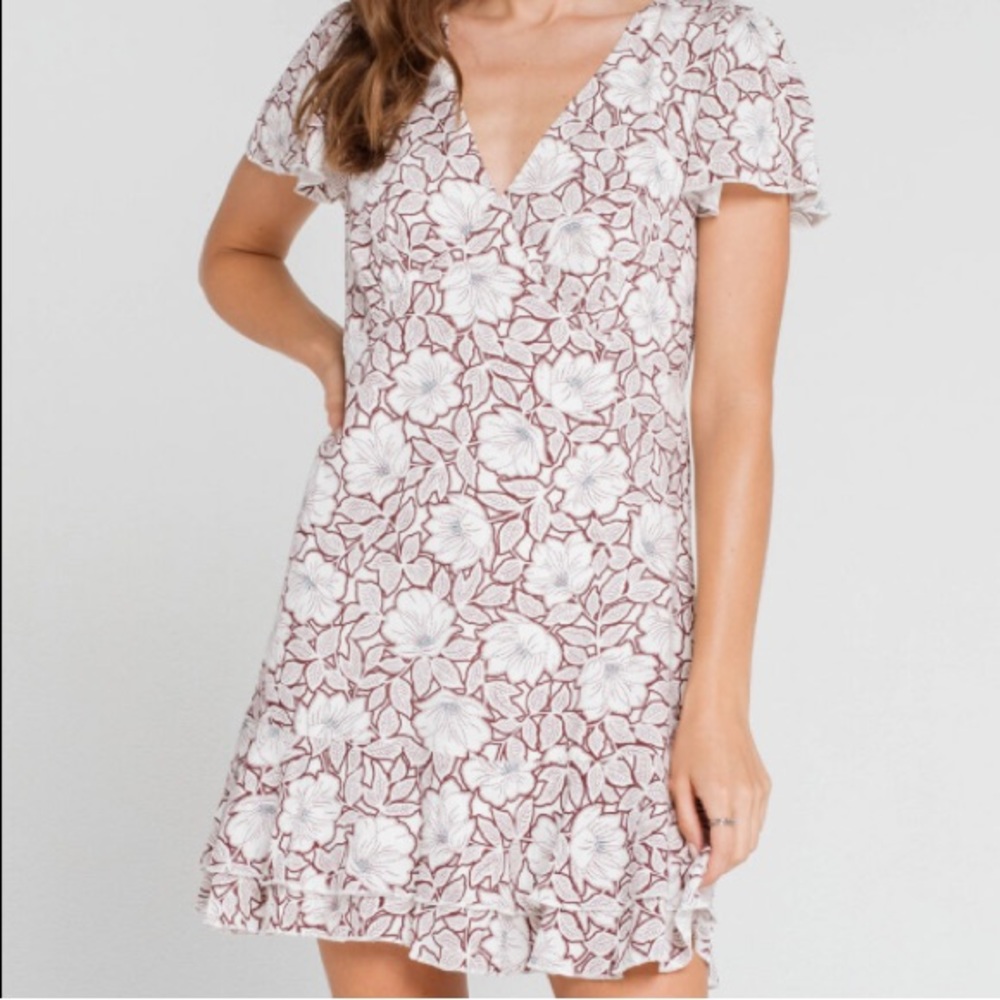 WEST of MELROSE. Open Back Dress,‎ zipper on lower back. Flowers all over…